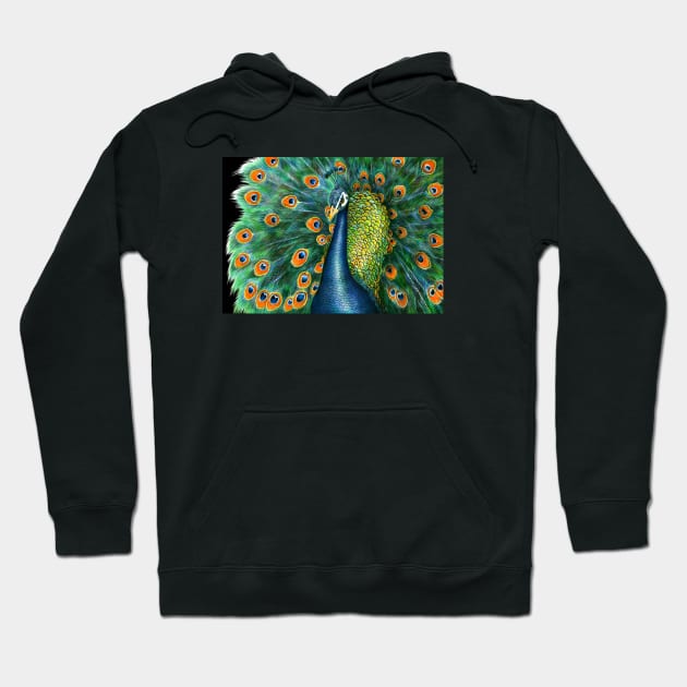 Peacock Hoodie by Tim Jeffs Art